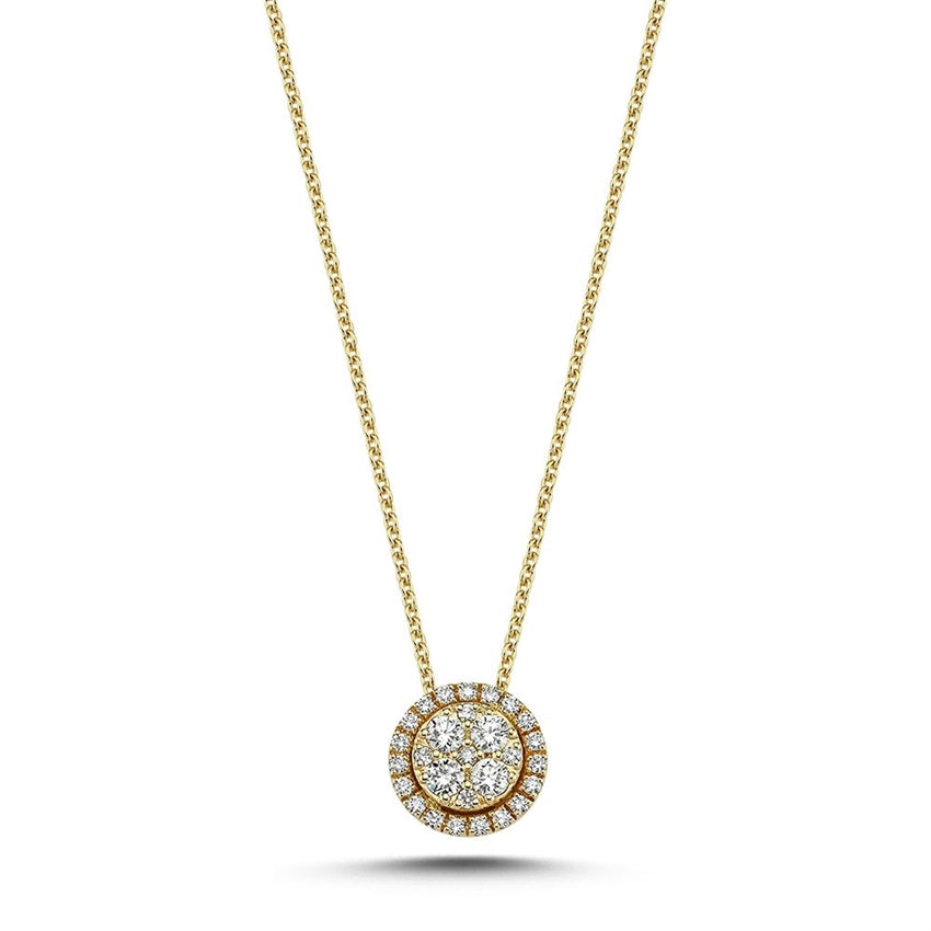 Posh vedhæng i 14 kt guld med 0,45 ct diamanter fra Nuran